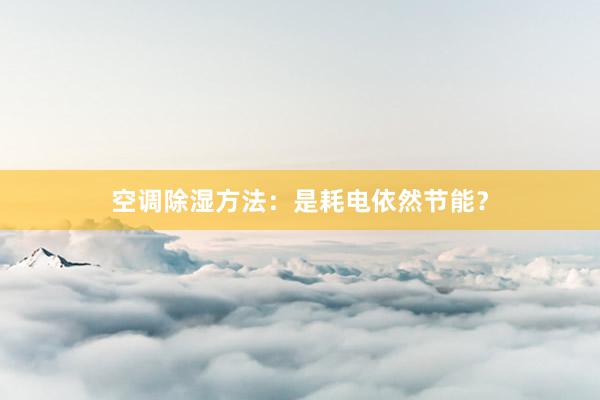 空调除湿方法：是耗电依然节能？